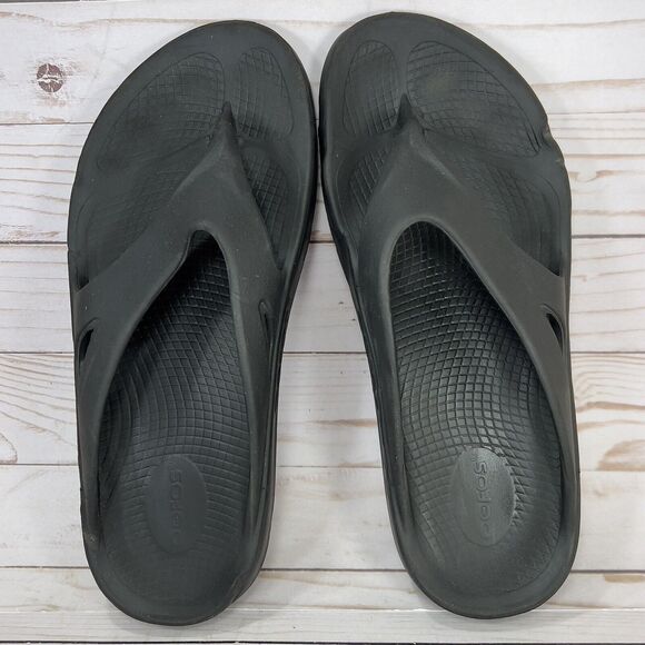 Oofos Ooriginal Flip Flops Mens Size 9 Black Comfort Recovery Sandals, Womens 11 - Picture 6 of 9